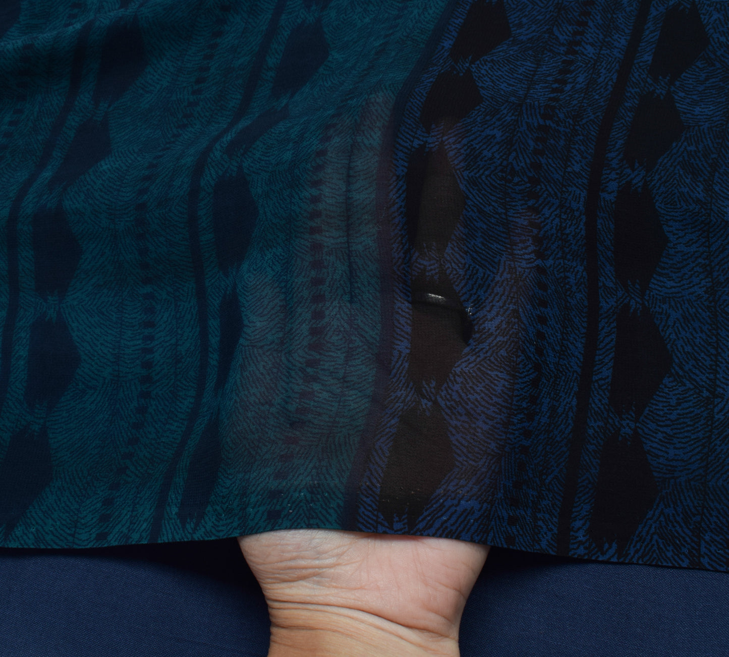 Sushila Vintage Indian Saree Blend Georgette Silk Printed 5 Yard Craft Fabric