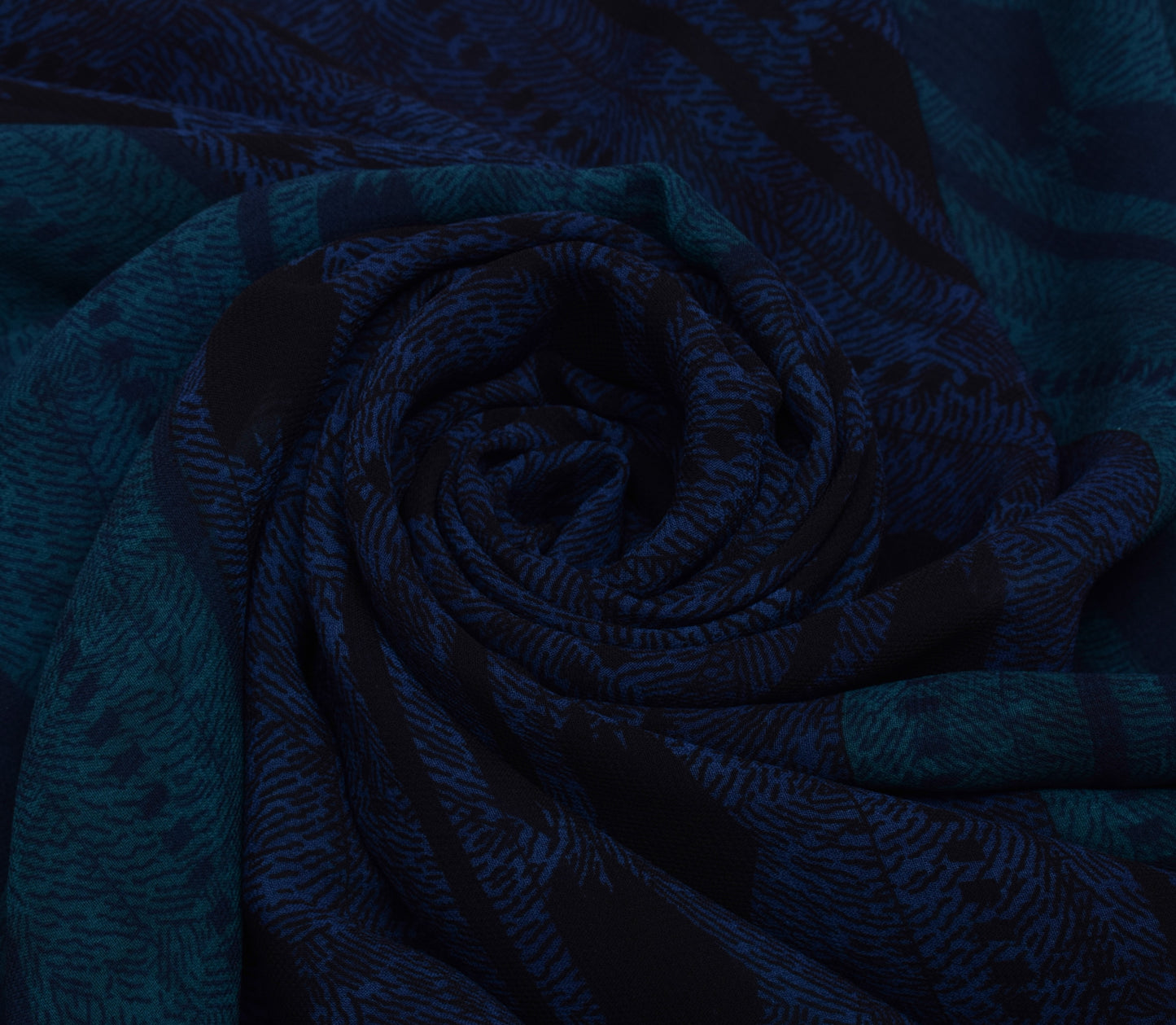 Sushila Vintage Indian Saree Blend Georgette Silk Printed 5 Yard Craft Fabric