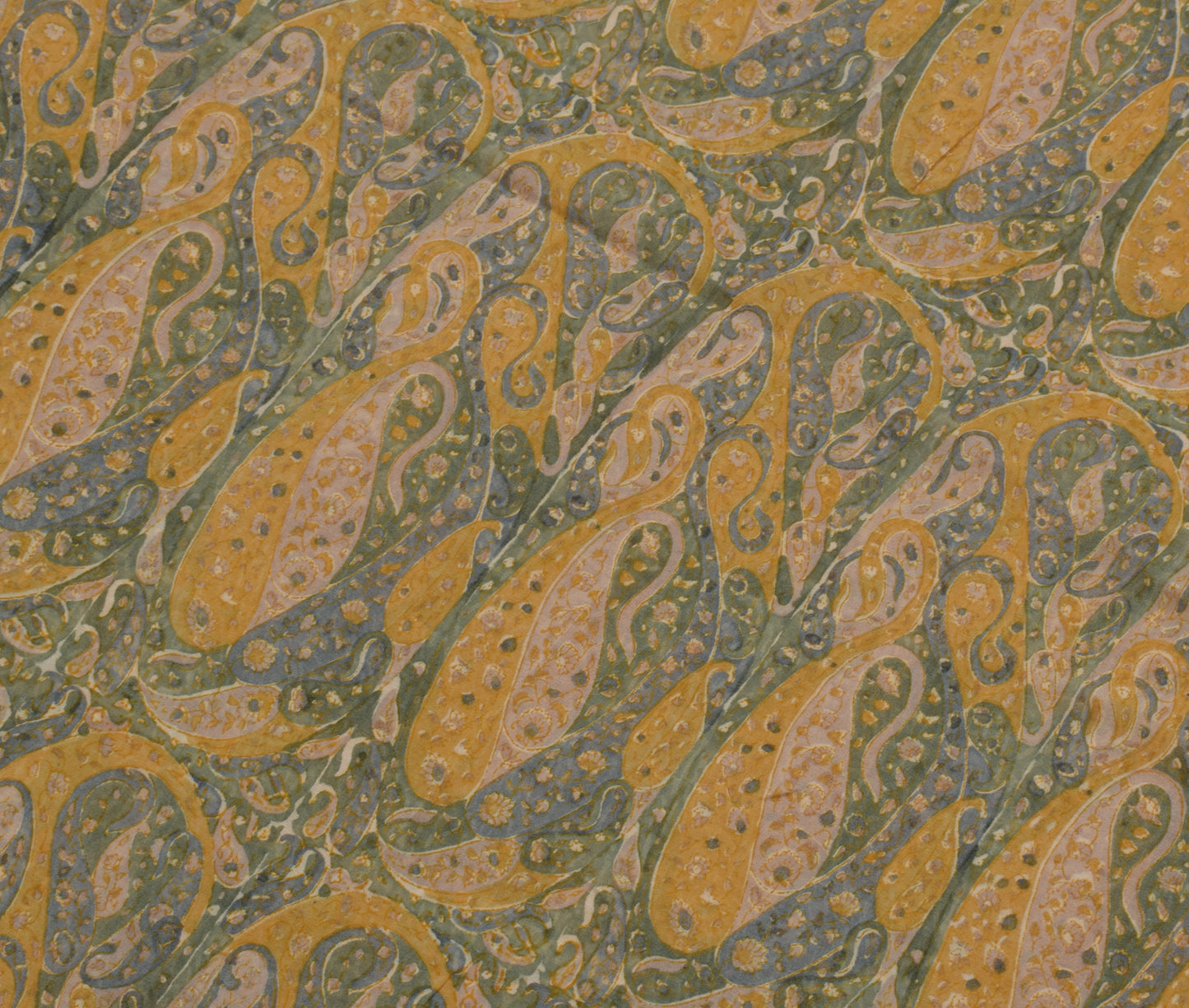 Sushila Vintage Indian Saree Pure Georgette Silk Printed Paisley Craft Fabric