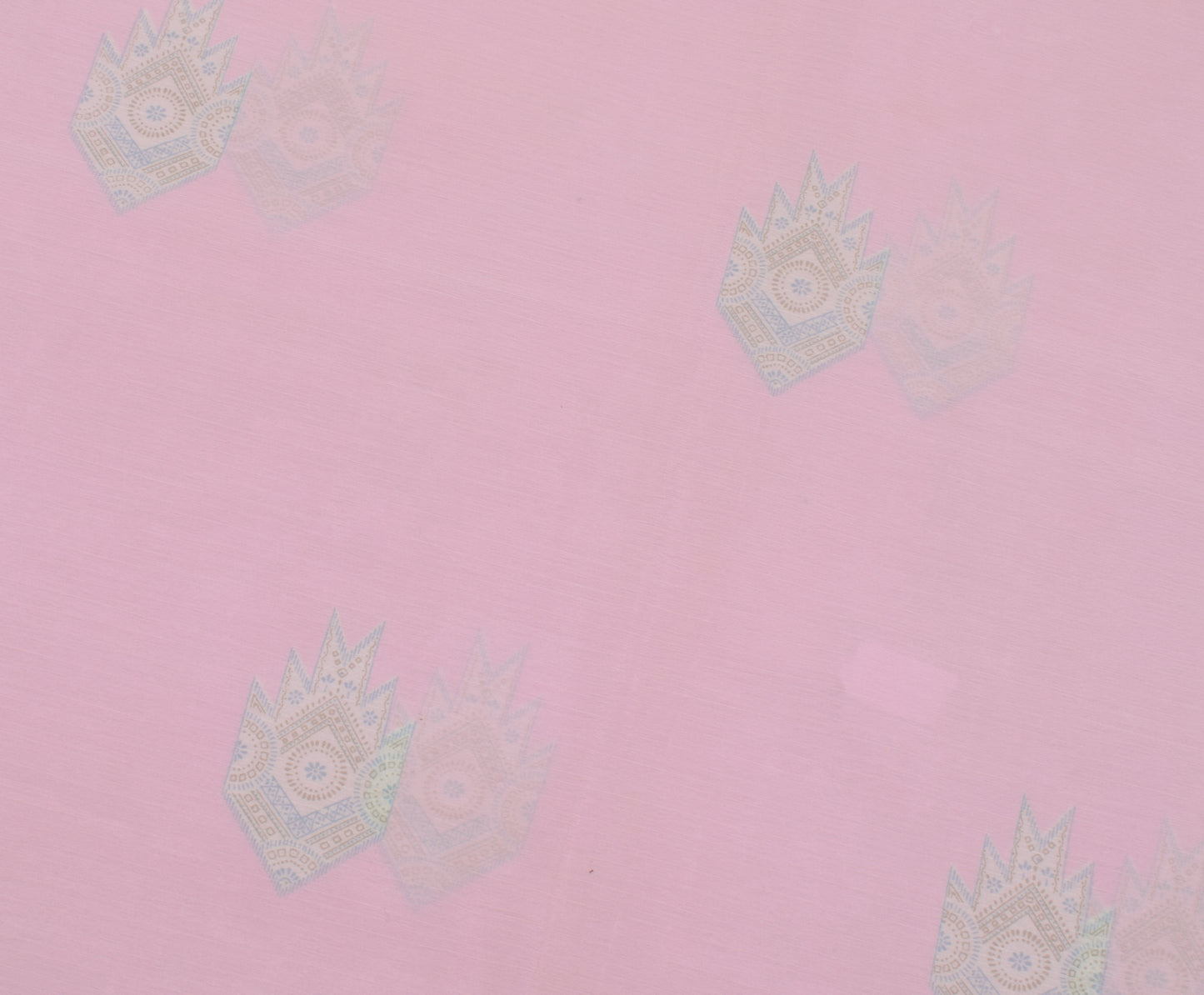 Sushila Vintage Pink Saree Blend Georgette Silk Printed Floral Craft Fabric
