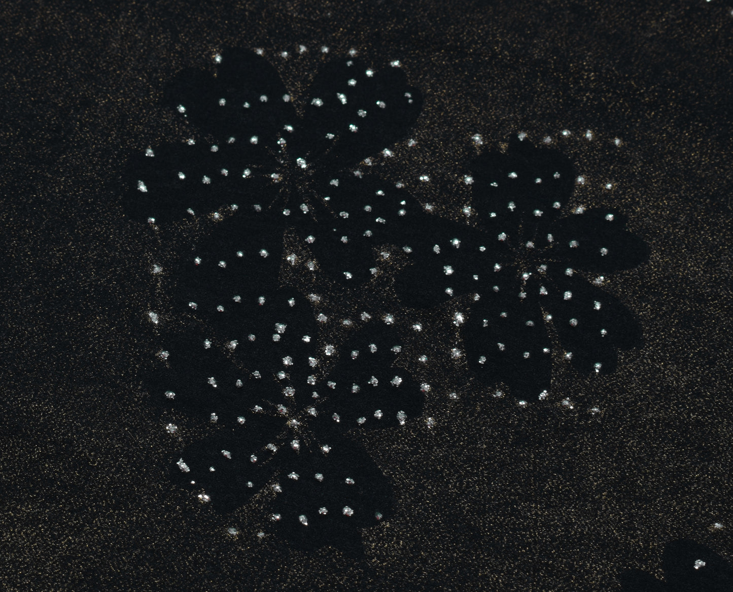 Sushila Vintage Black Saree Blend Georgette Silk Printed Floral Craft Fabric