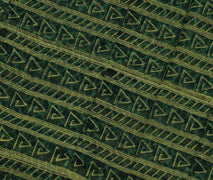 Sushila Vintage Green Saree 100% Pure Georgette Silk Printed 5 Yard Craft Fabric