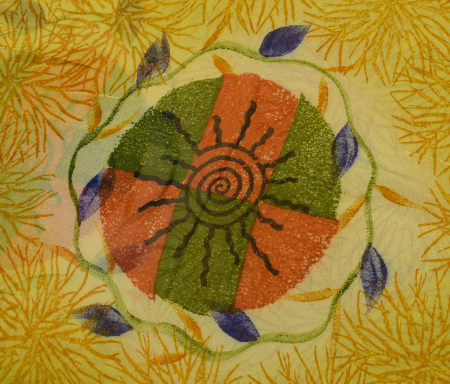 Sushila Vintage Green Saree Pure Georgette Silk Printed Floral Craft Sari Fabric