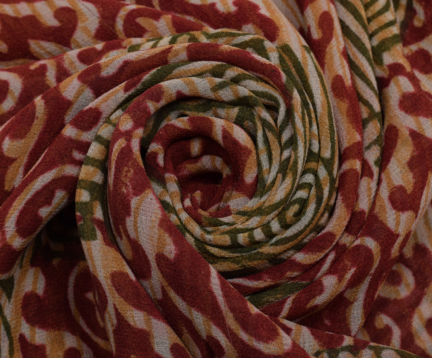 Sushila Vintage Indian Saree Pure Georgette Silk Printed Craft Sari Fabric