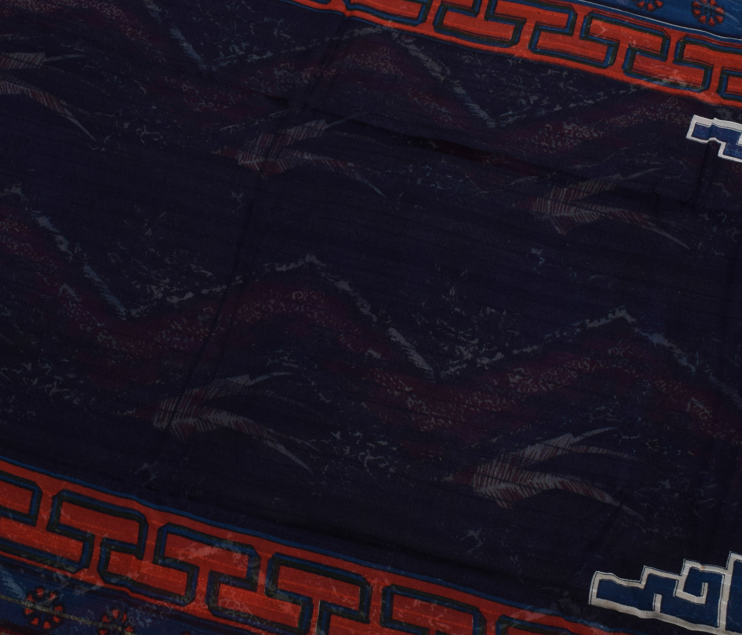 Sushila Vintage Indian Saree Pure Georgette Silk Printed 5 Yard Craft Fabric