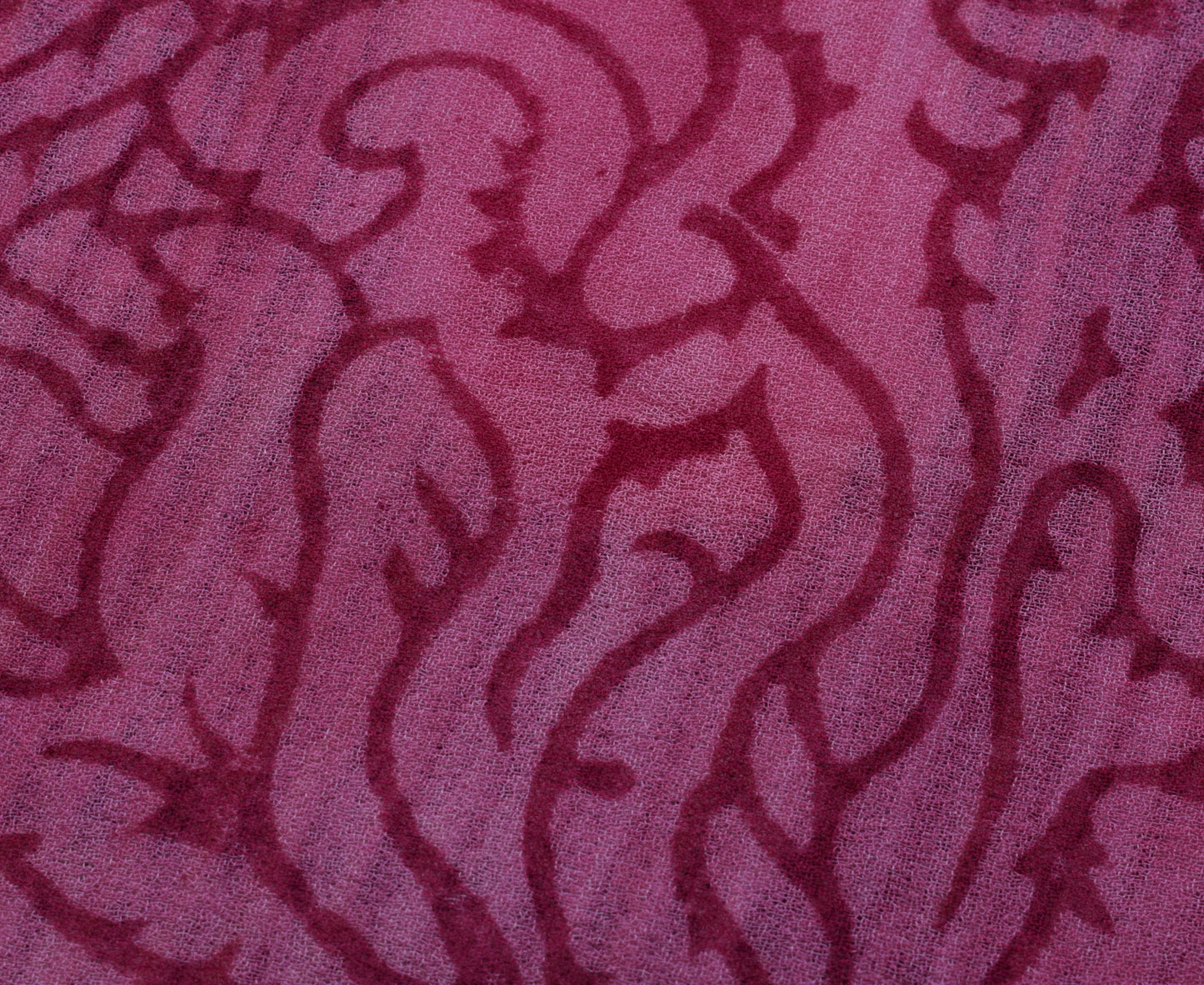 Sushila Vintage Pink Saree 100% Pure Georgette Silk Printed 5 Yard Craft Fabric