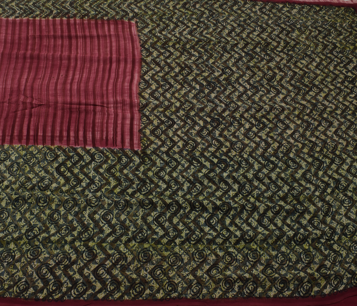 Sushila Vintage Indian Saree Pure Georgette Silk Printed 5 Yard Craft Fabric
