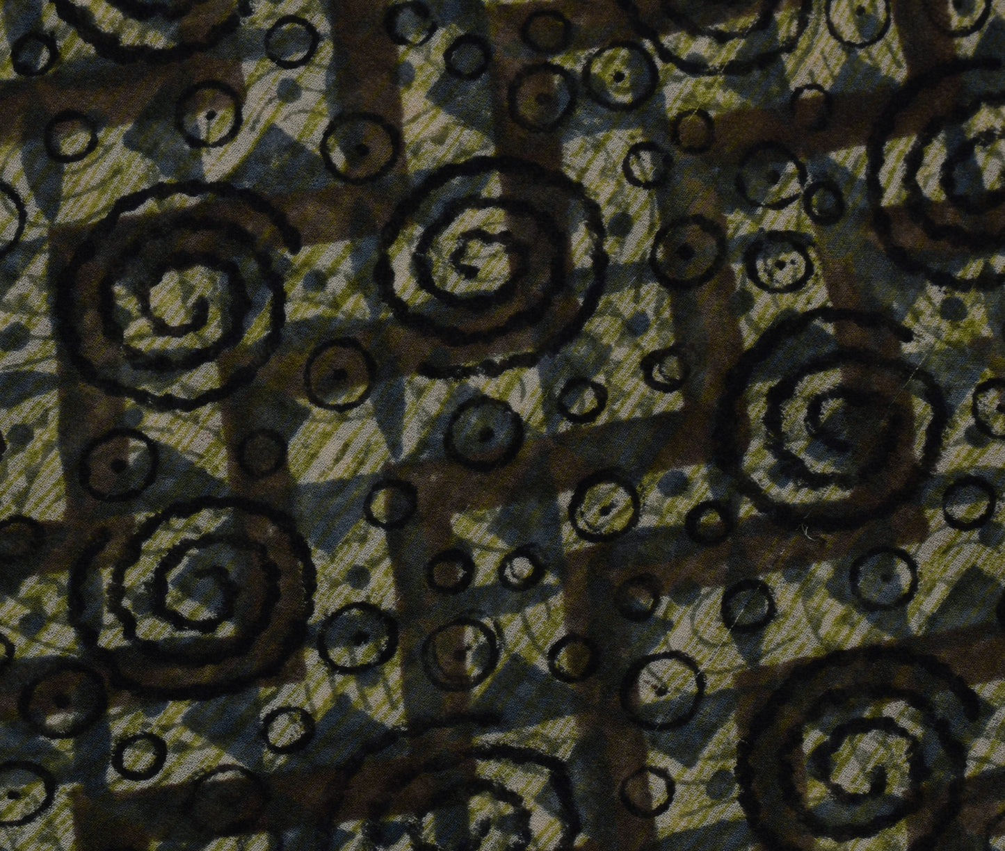 Sushila Vintage Indian Saree Pure Georgette Silk Printed 5 Yard Craft Fabric