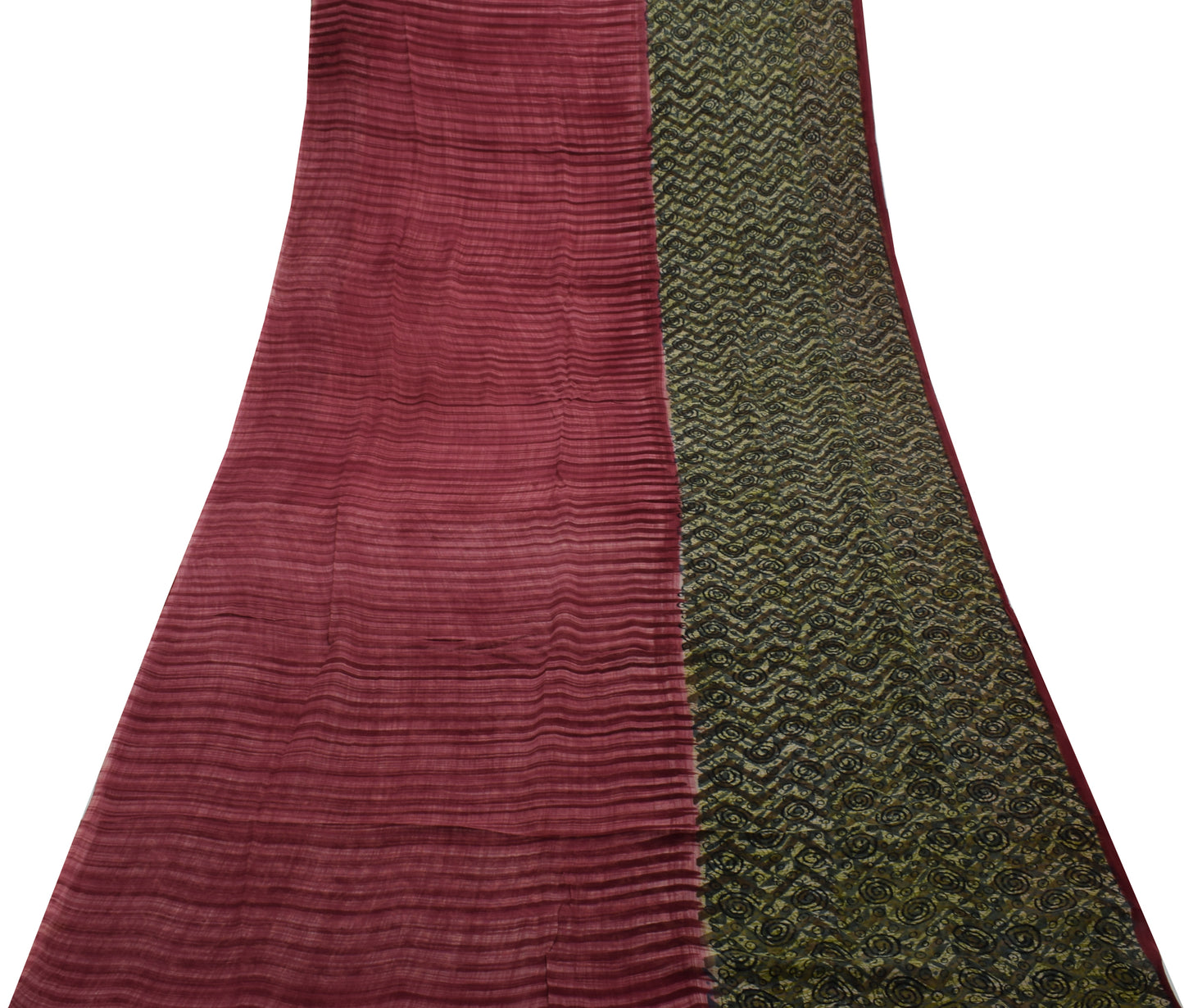 Sushila Vintage Indian Saree Pure Georgette Silk Printed 5 Yard Craft Fabric