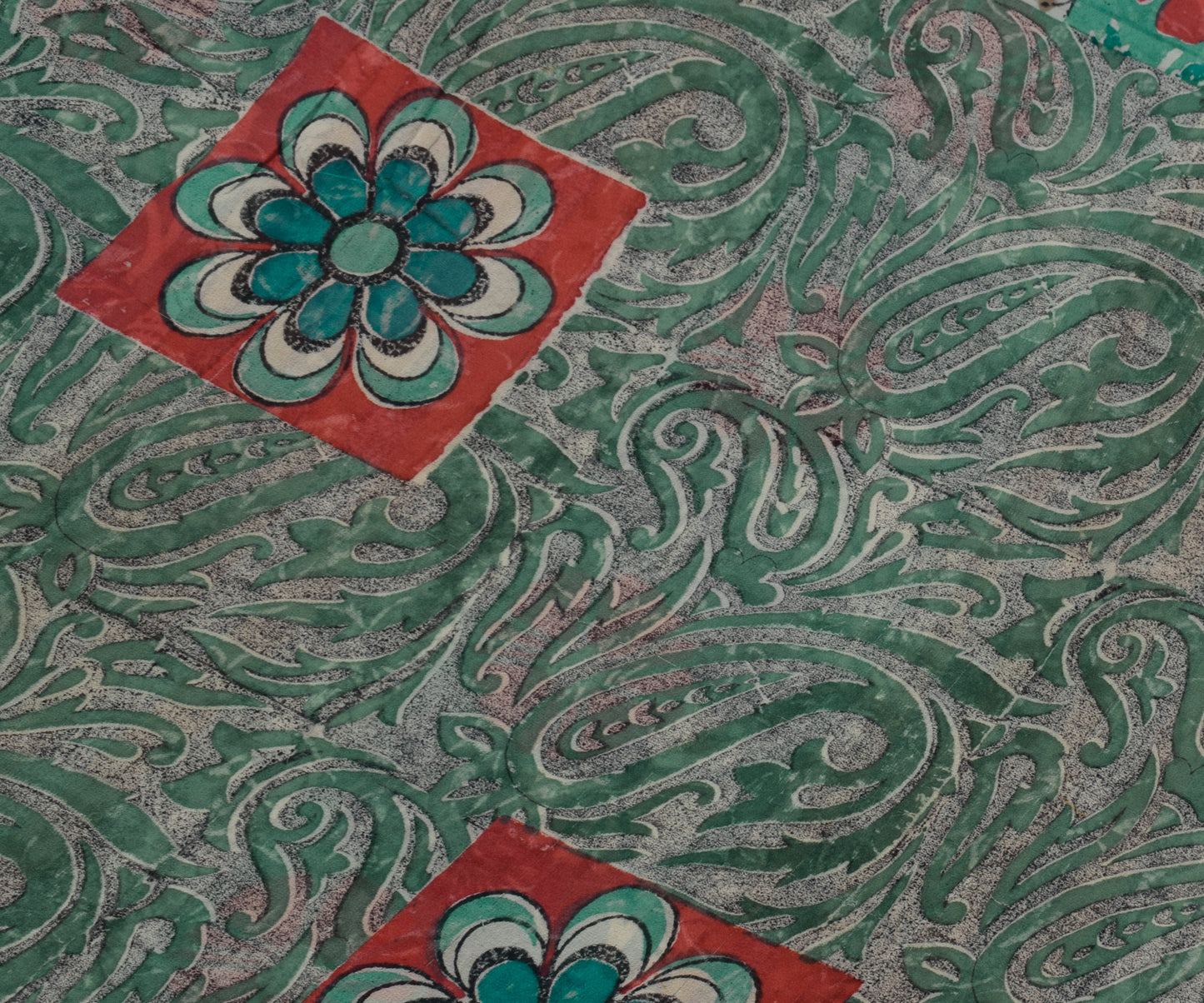 Sushila Vintage Indian Saree Pure Georgette Silk Printed Floral Craft Fabric