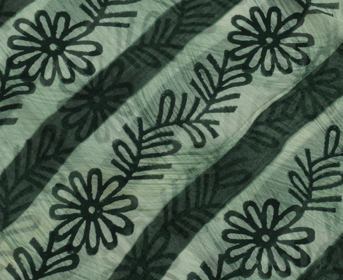 Sushila Vintage Indian Saree Pure Georgette Silk Printed Floral Craft Fabric