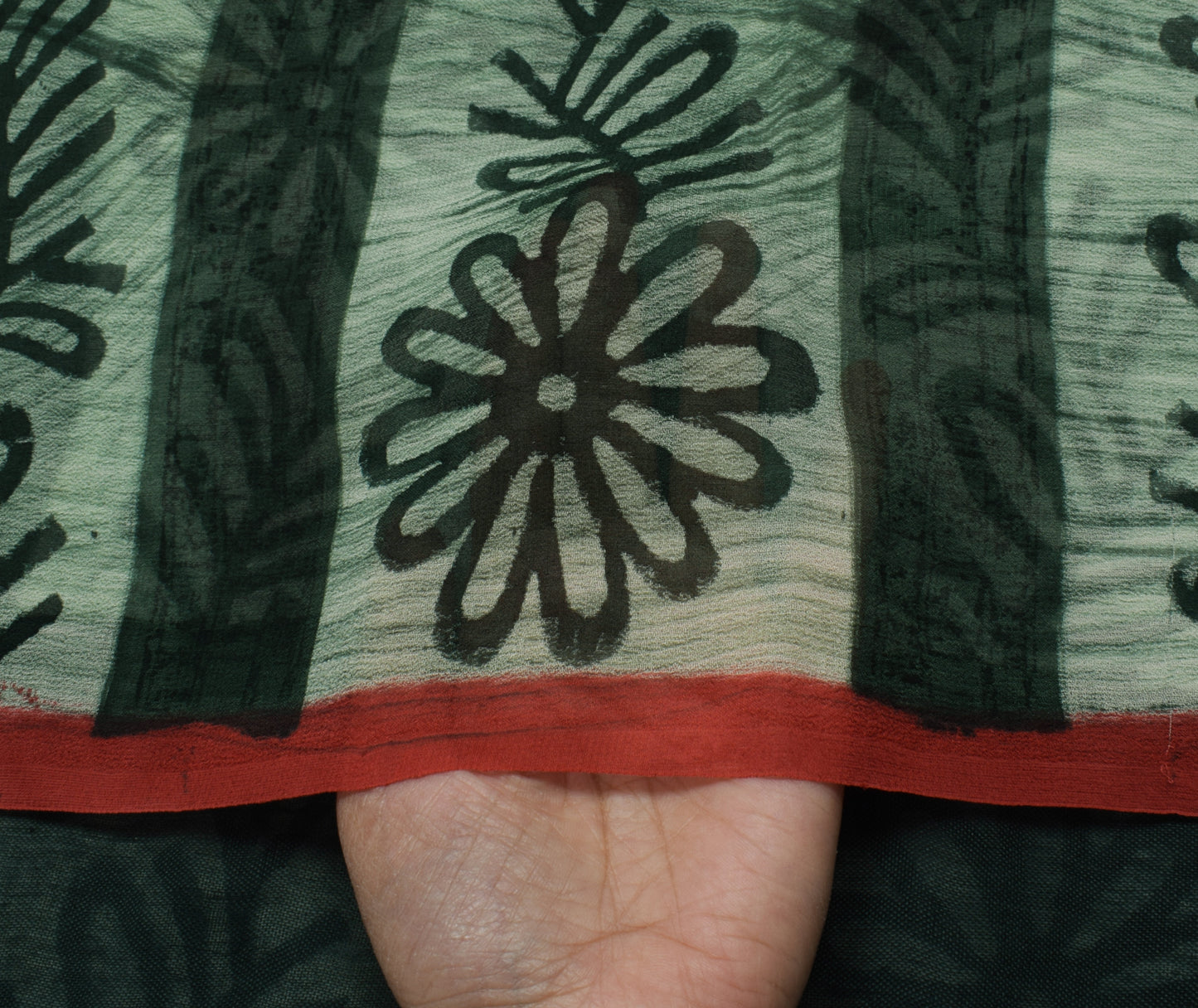 Sushila Vintage Indian Saree Pure Georgette Silk Printed Floral Craft Fabric