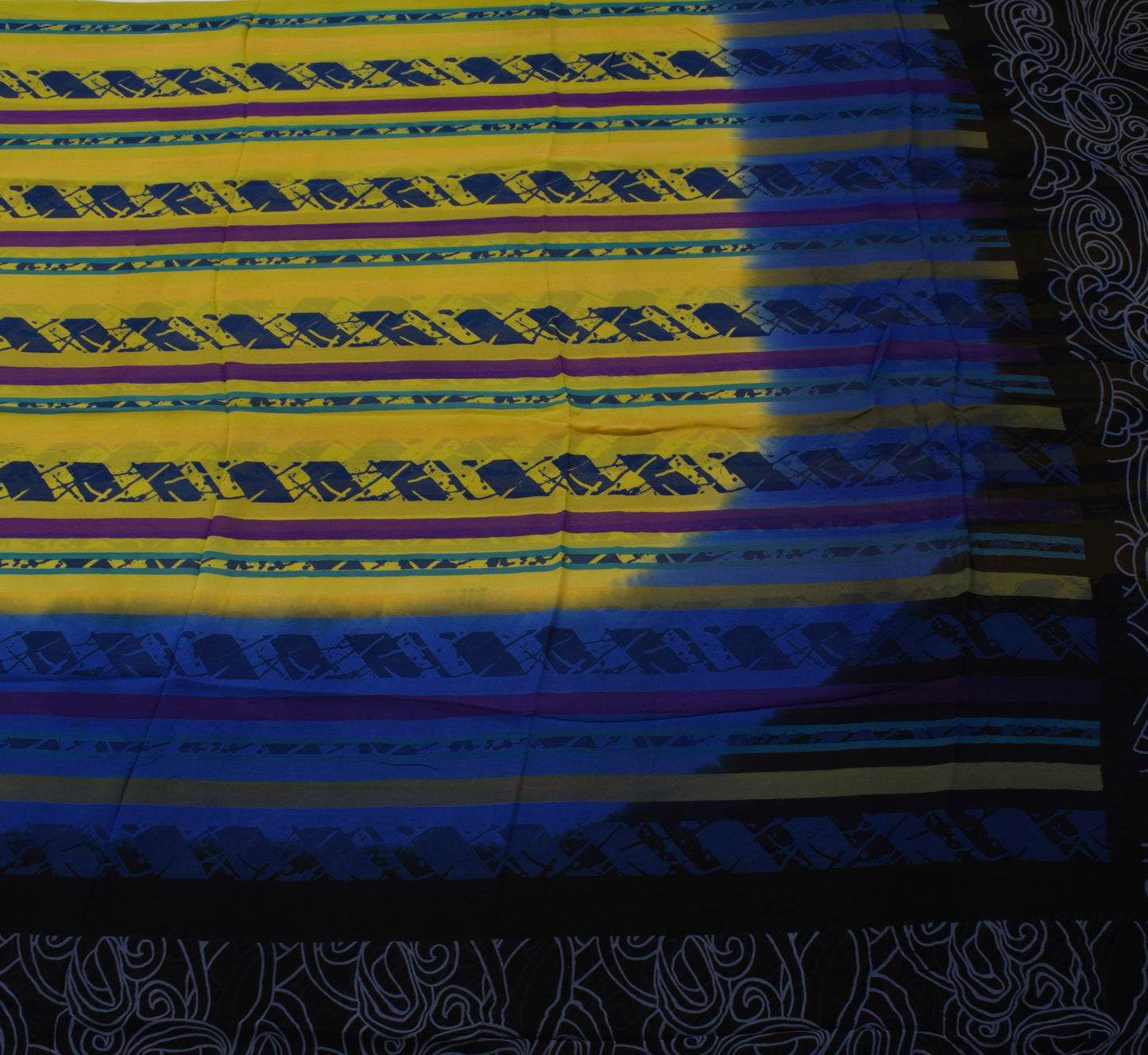 Sushila Vintage Green Saree 100% Pure Georgette Silk Printed Craft Fabric