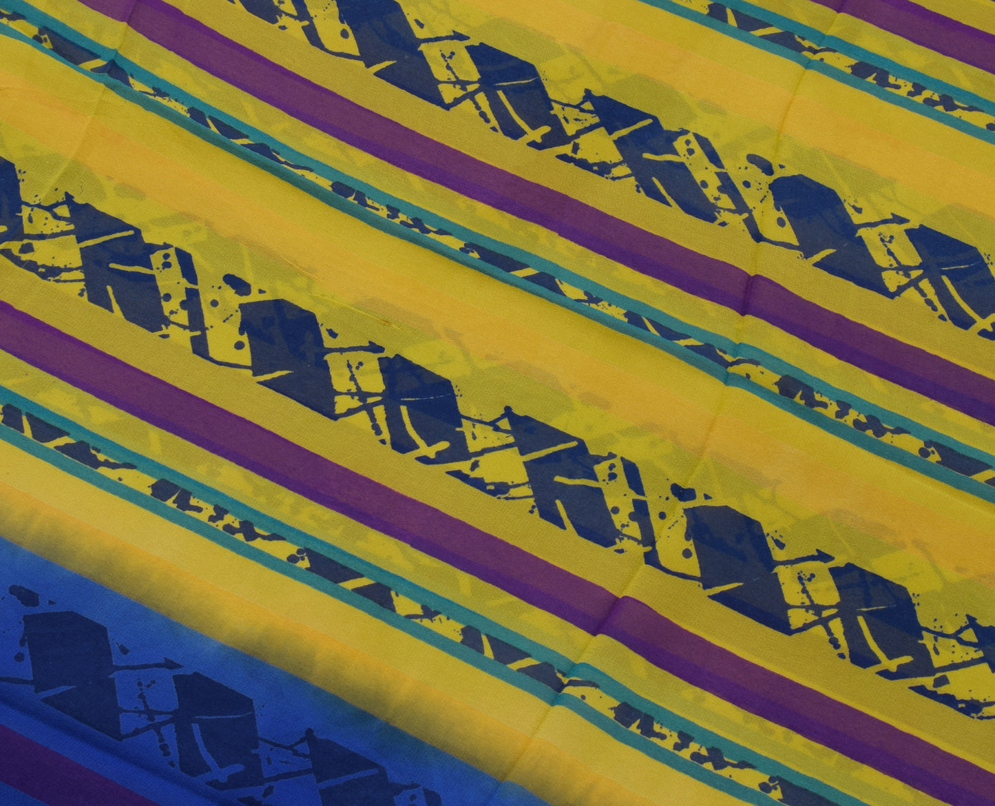 Sushila Vintage Green Saree 100% Pure Georgette Silk Printed Craft Fabric