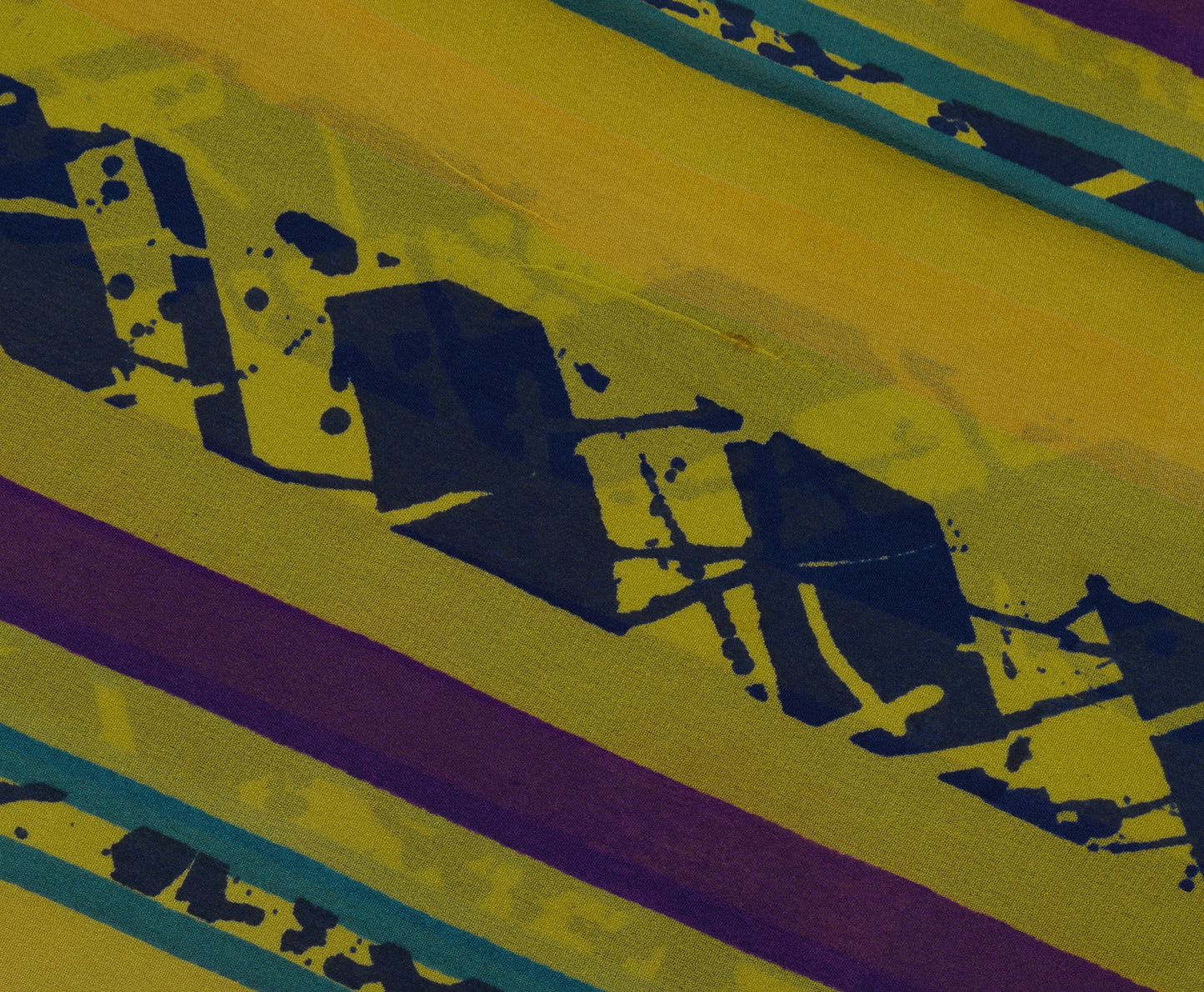 Sushila Vintage Green Saree 100% Pure Georgette Silk Printed Craft Fabric