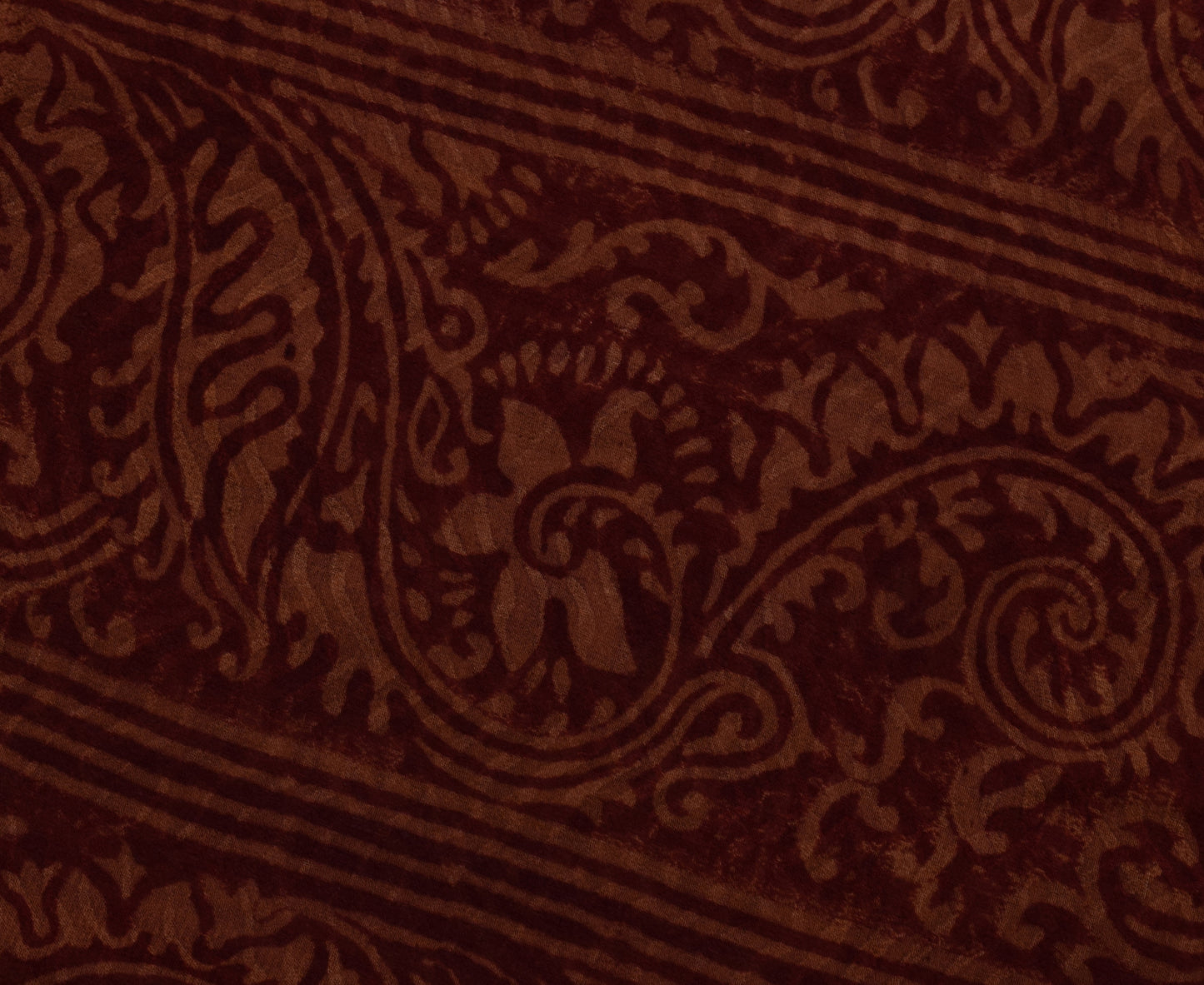 Sushila Vintage Saree 100% Pure Georgette Silk Hand Block Printed Floral Fabric