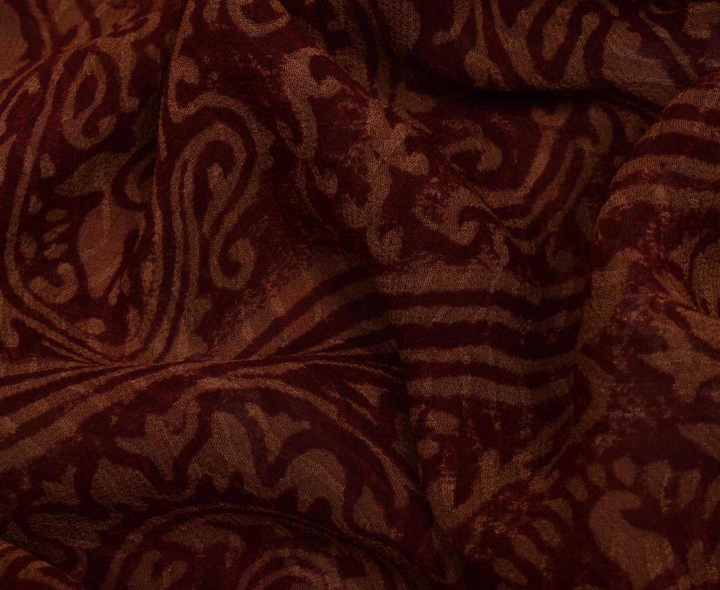 Sushila Vintage Saree 100% Pure Georgette Silk Hand Block Printed Floral Fabric