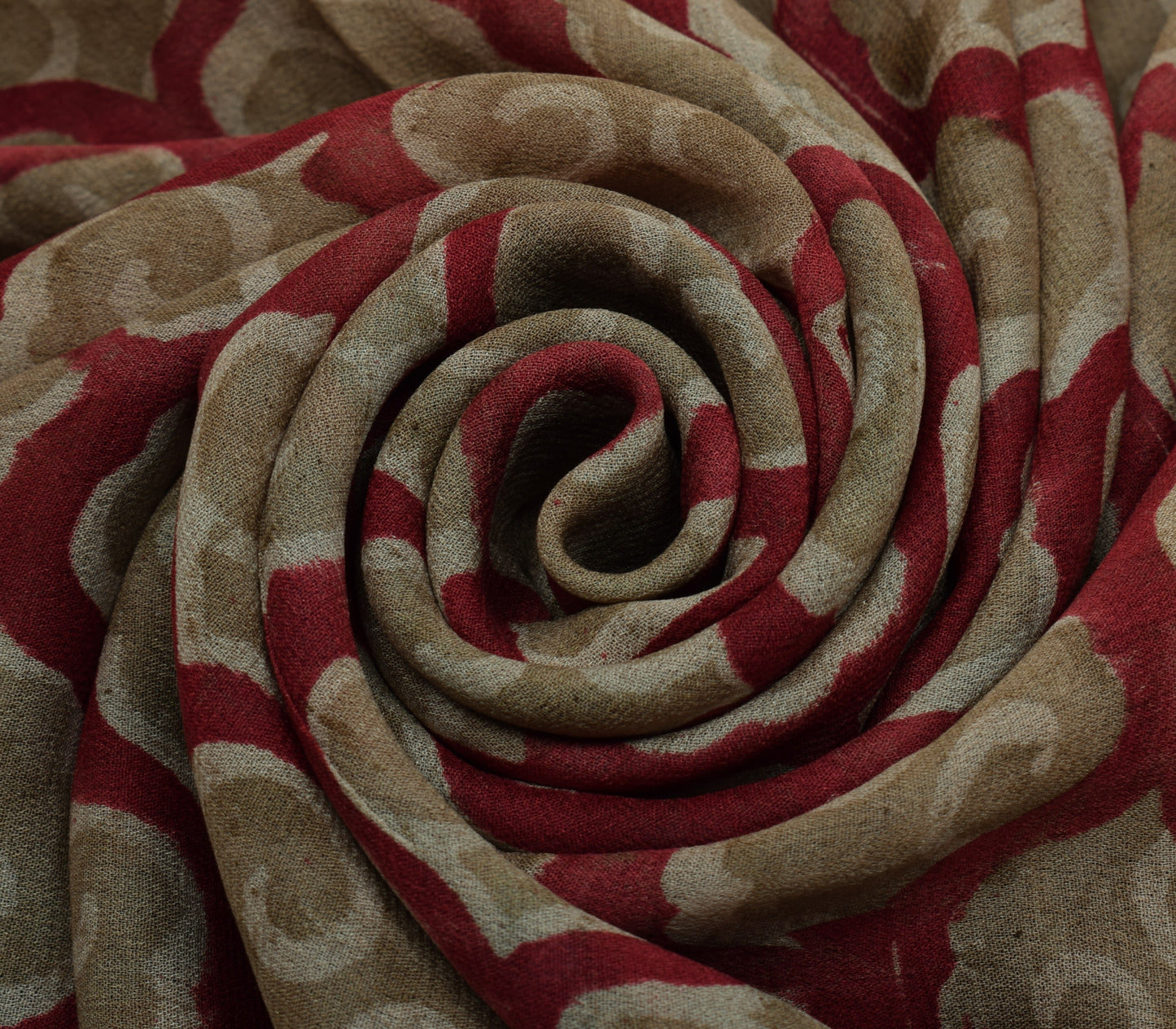 Sushila Vintage Dark Pink Saree 100% Pure Georgette Silk Printed Craft Fabric