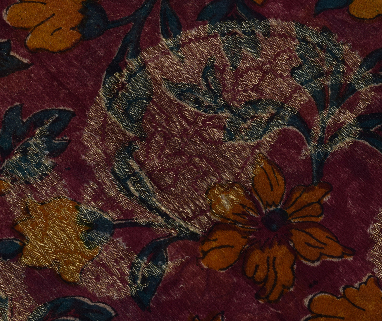 Sushila Vintage Saree 100% Pure Georgette Silk Printed & Woven Craft Fabric