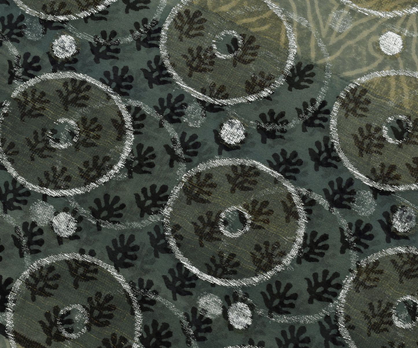 Sushila Vintage Indian Saree Pure Georgette Silk Printed 5 Yard Craft Fabric