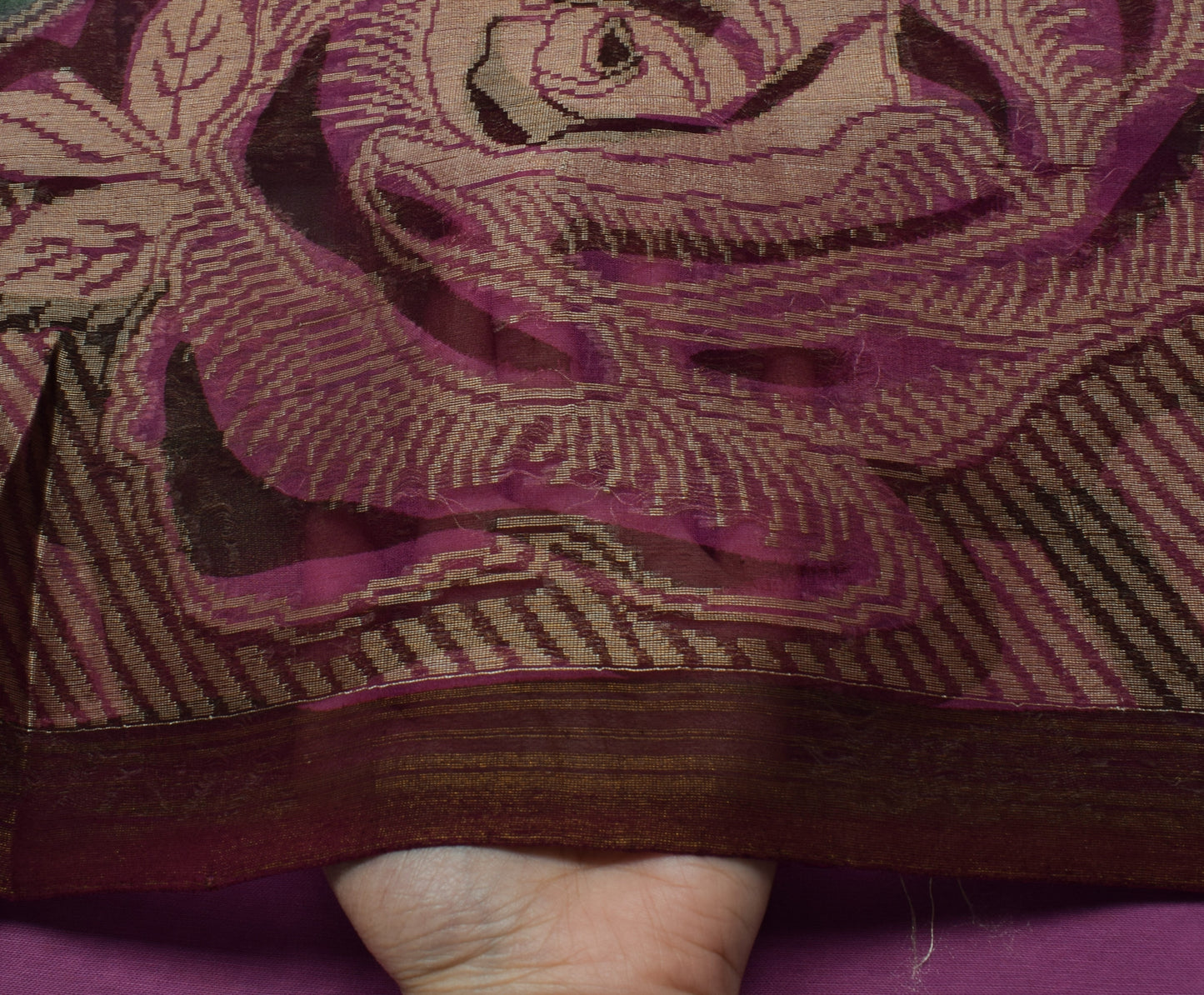 Sushila Vintage Green Saree 100% Pure Georgette Silk Printed Floral Craft Fabric