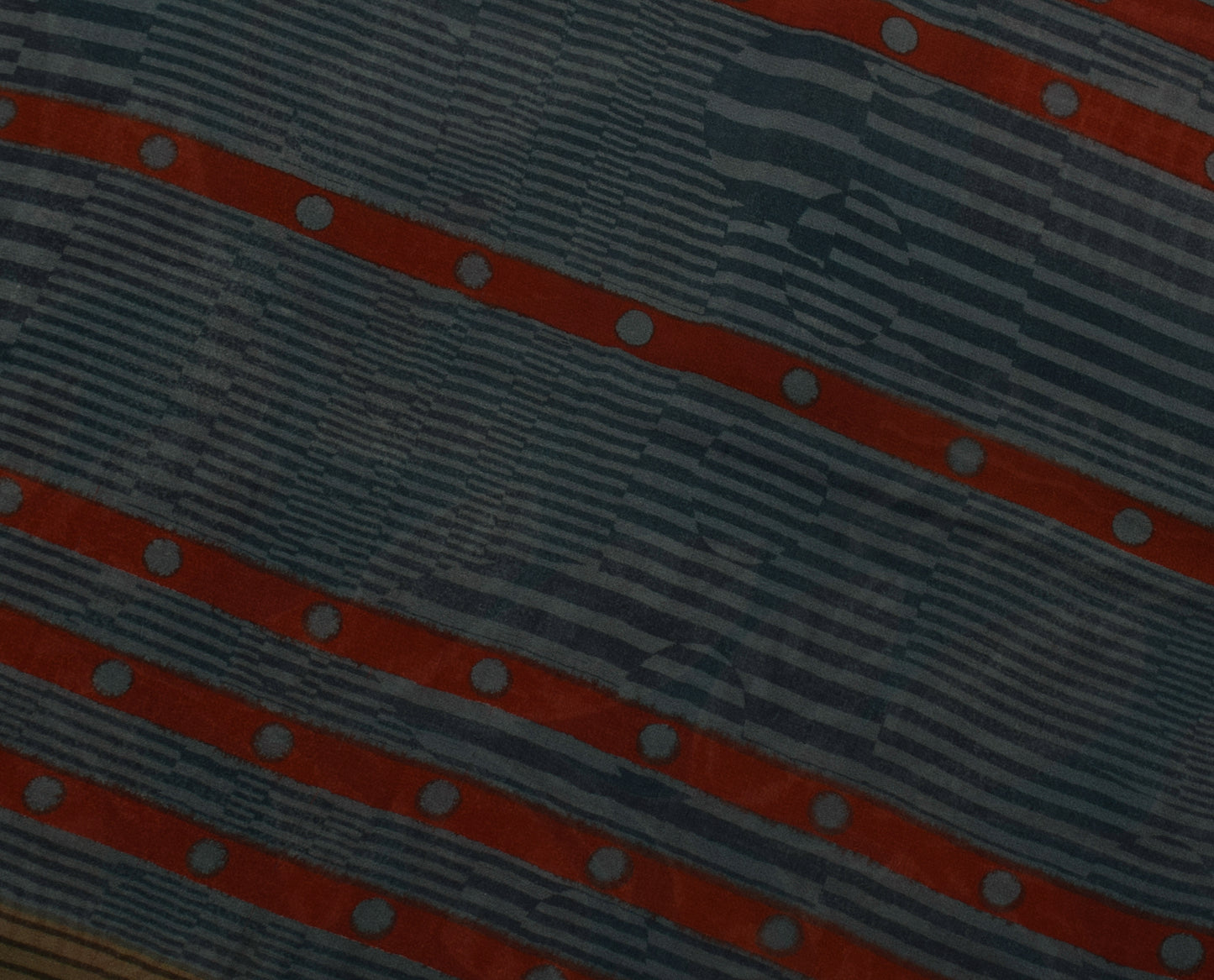 Sushila Vintage Indian Saree Pure Georgette Silk Printed Floral Craft 5YD Fabric