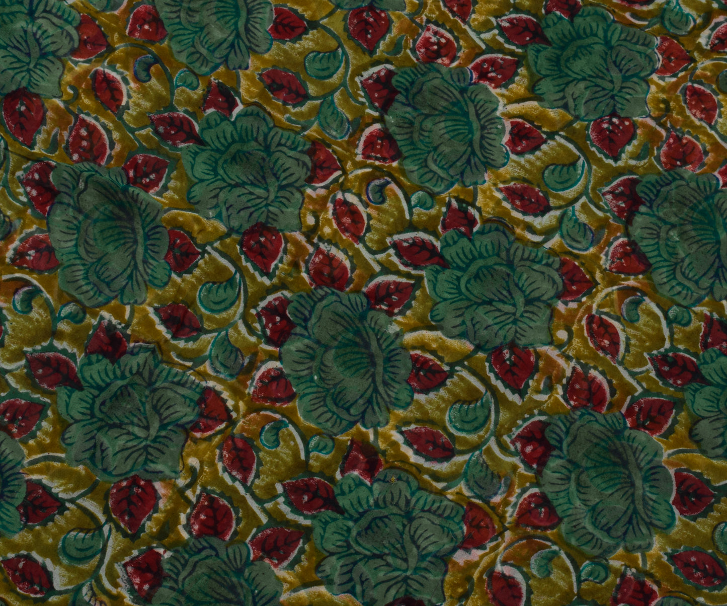 Sushila Vintage Saree 100% Pure Georgette Silk Printed Floral Craft Fabric