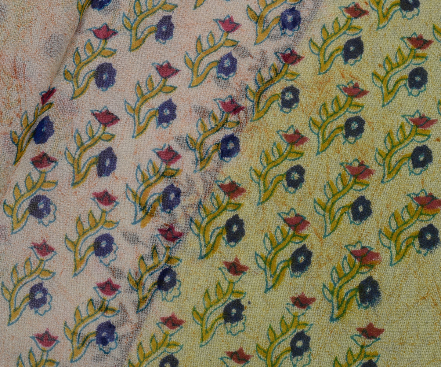 Sushila Vintage Indian Saree Pure Georgette Silk Printed 5 Yard Craft Fabric