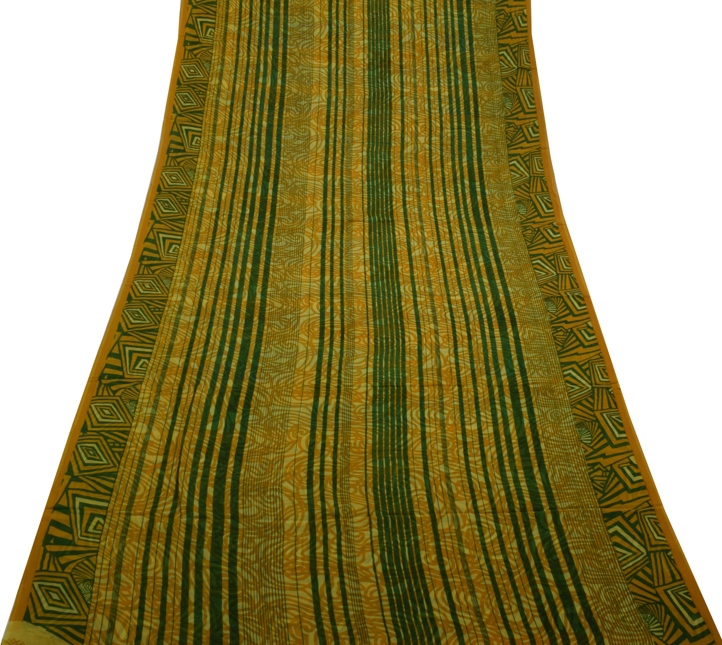 Sushila Vintage Indian Saree Pure Georgette Silk Printed 5 Yard Craft Fabric