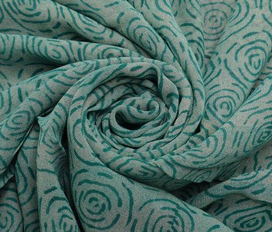 Sushila Vintage Branded Saree 100% Pure Georgette Silk Printed Floral Fabric