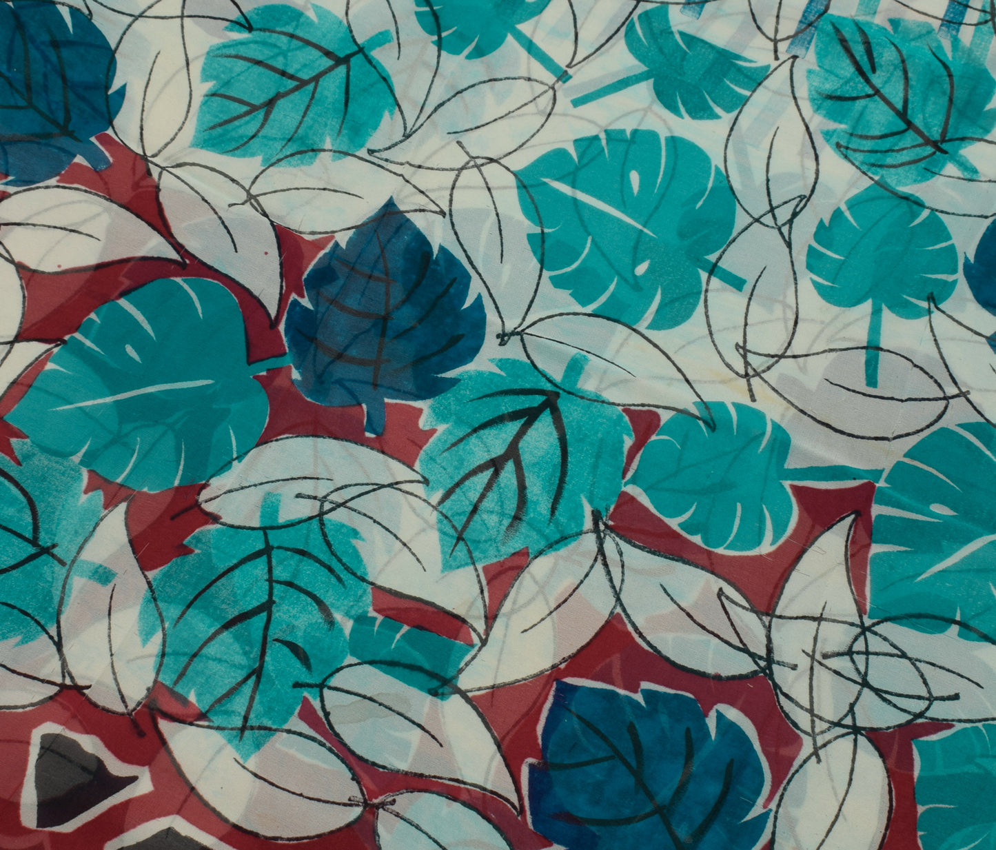 Sushila Vintage Indian Saree Pure Georgette Silk Printed 5 Yard Craft Fabric