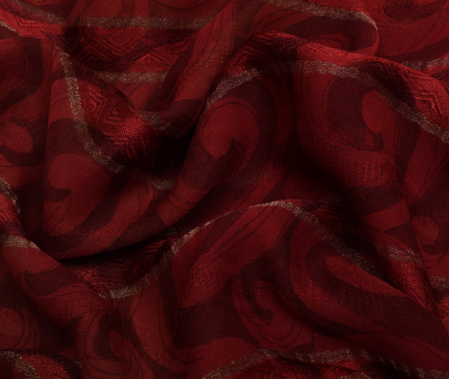 Sushila Vintage Indian Saree Pure Georgette Silk Printed 5 Yard Craft Fabric