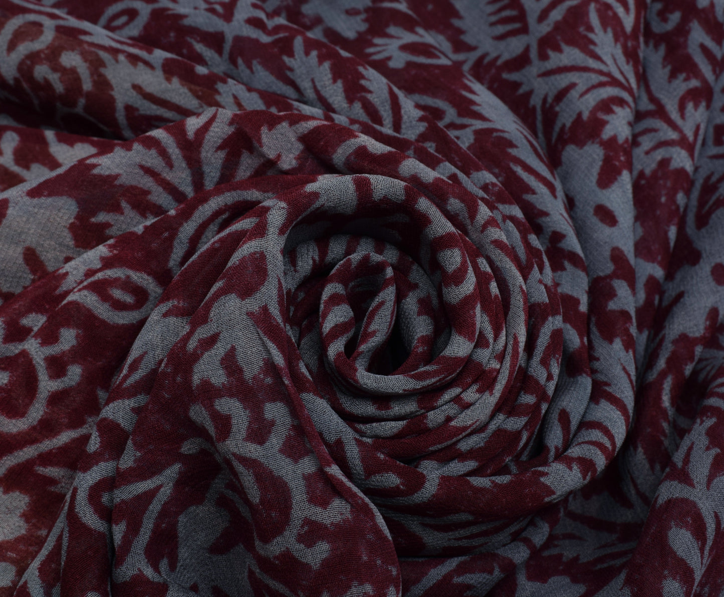 Sushila Vintage Saree 100% Pure Georgette Silk Printed Paisley 5 YD Craft Fabric