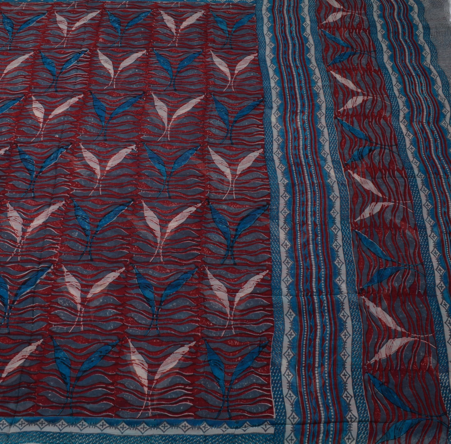 Sushila Vintage Gray Saree 100% Pure Georgette Silk Printed 5 Yard Craft Fabric