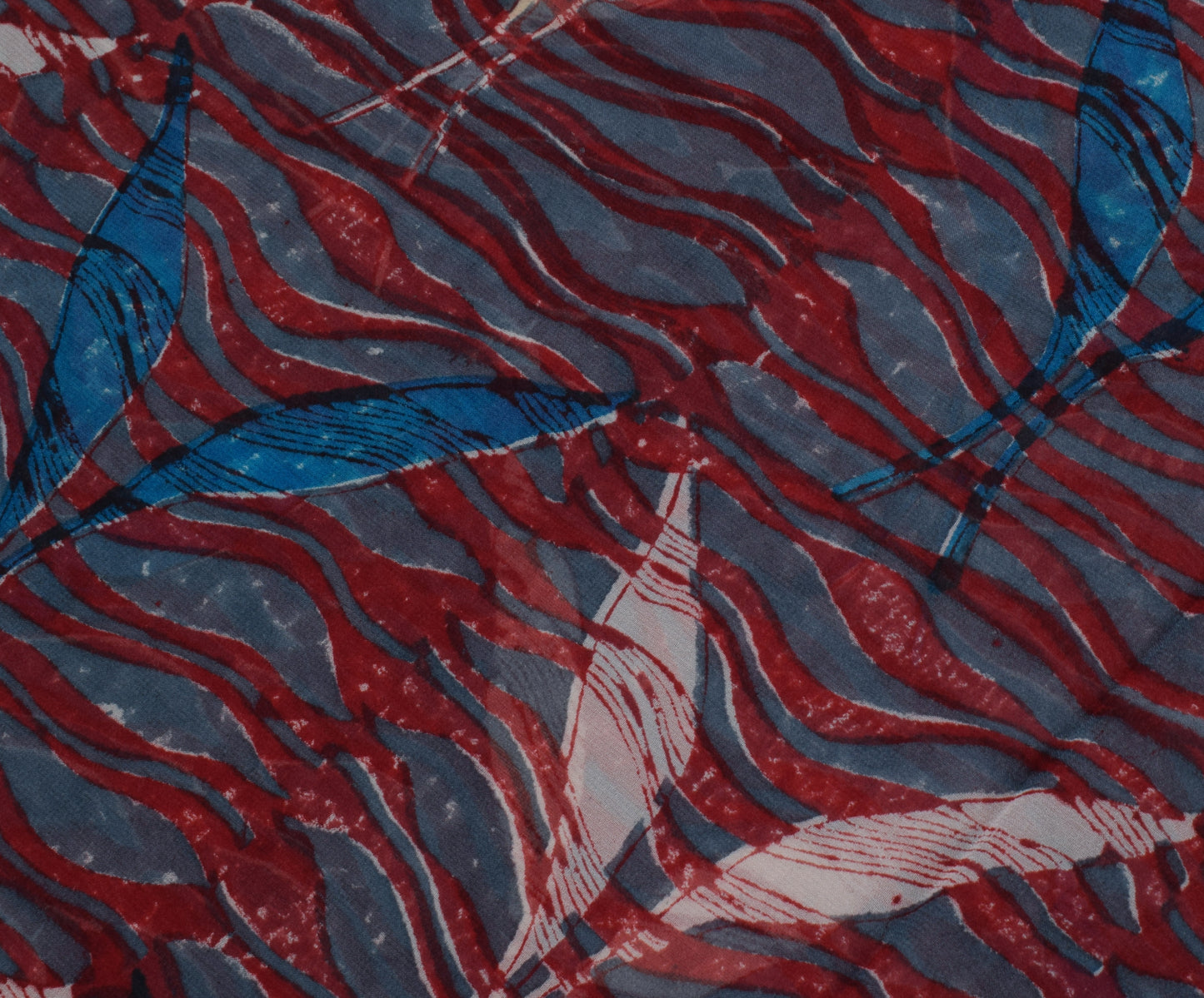 Sushila Vintage Gray Saree 100% Pure Georgette Silk Printed 5 Yard Craft Fabric