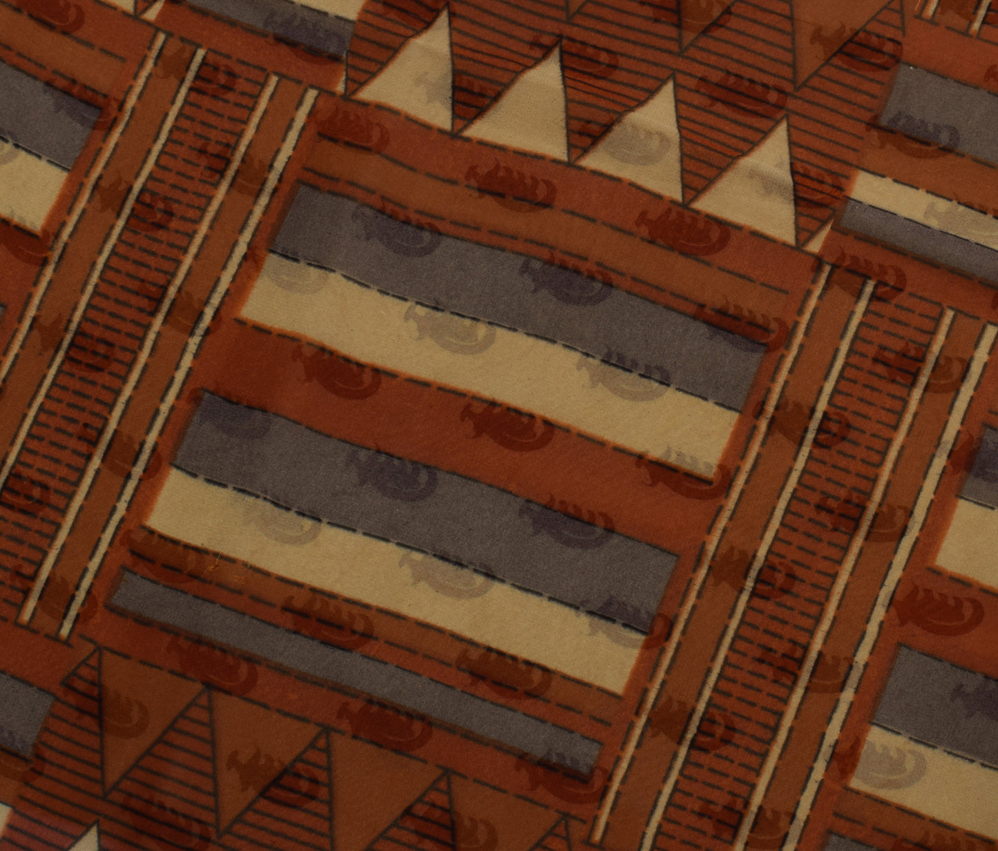 Sushila Vintage Indian Saree Pure Georgette Silk Printed 5 Yard Craft Fabric