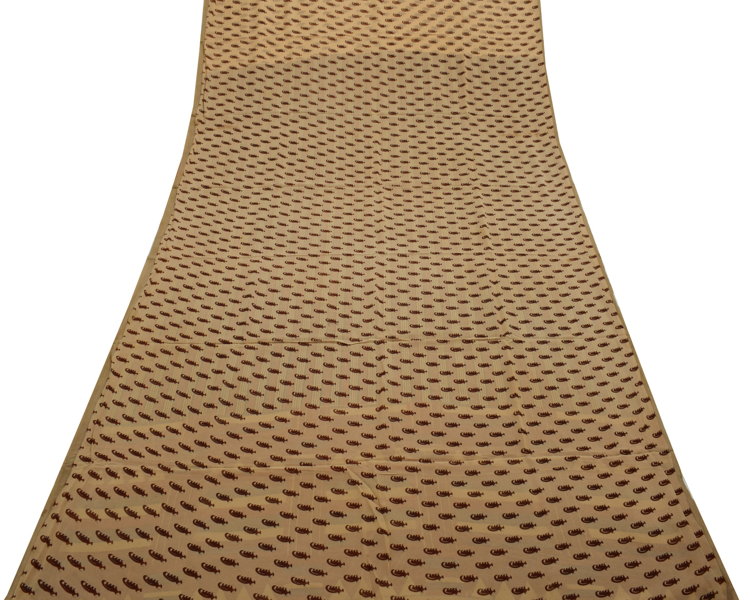 Sushila Vintage Indian Saree Pure Georgette Silk Printed 5 Yard Craft Fabric