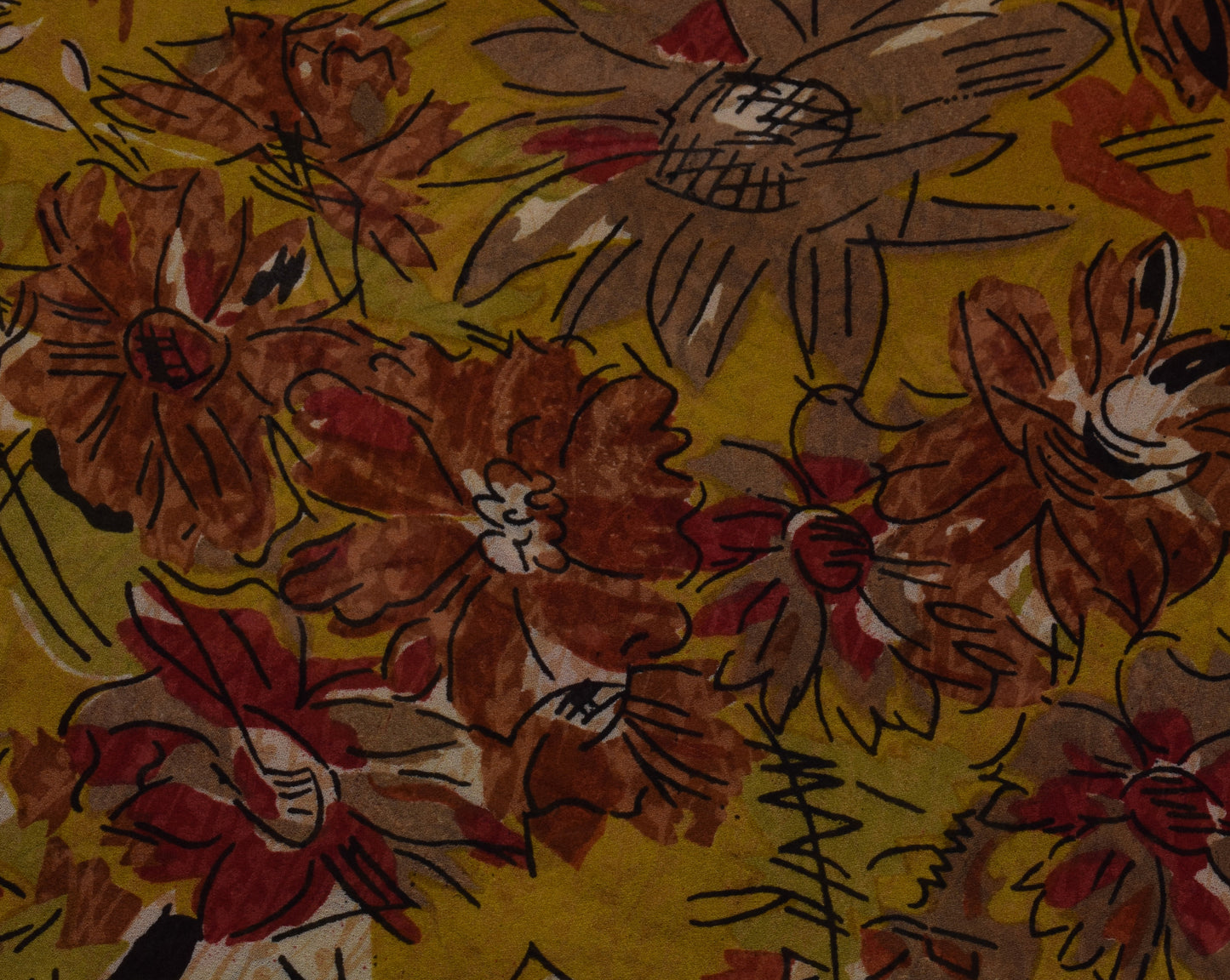 Sushila Vintage Green Saree 100% Pure Georgette Silk Printed Floral Craft Fabric