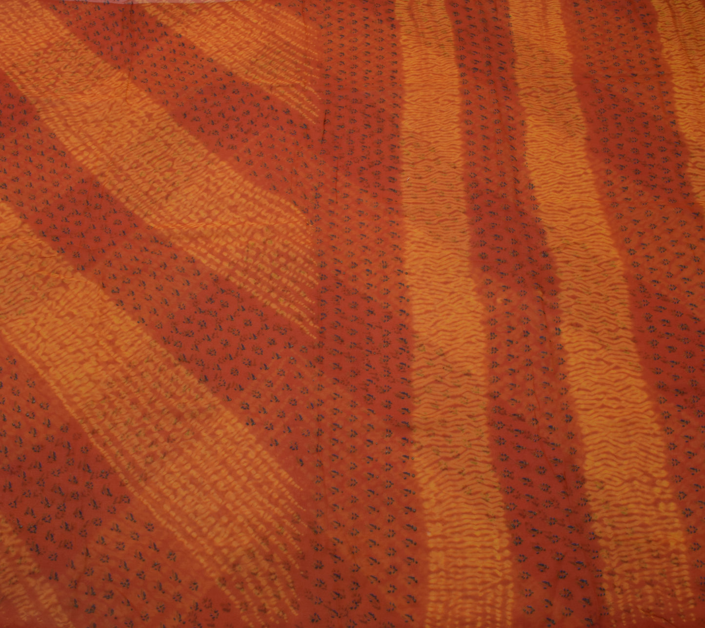 Sushila Vintage Indian Saree Pure Georgette Silk Printed 5 Yard Craft Fabric