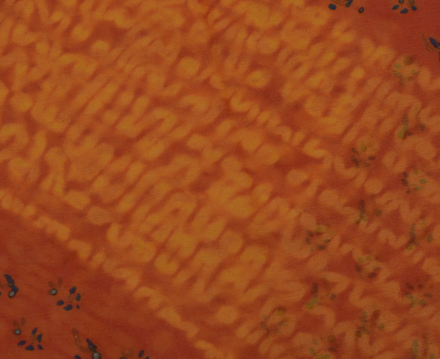 Sushila Vintage Indian Saree Pure Georgette Silk Printed 5 Yard Craft Fabric