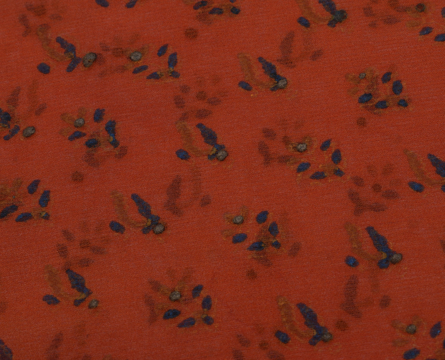 Sushila Vintage Indian Saree Pure Georgette Silk Printed 5 Yard Craft Fabric