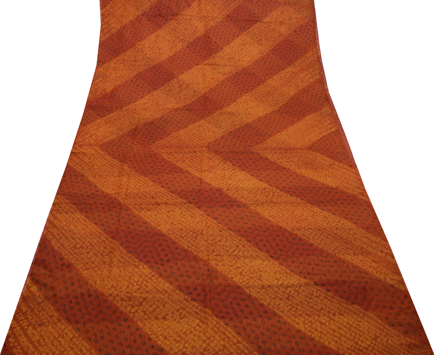 Sushila Vintage Indian Saree Pure Georgette Silk Printed 5 Yard Craft Fabric