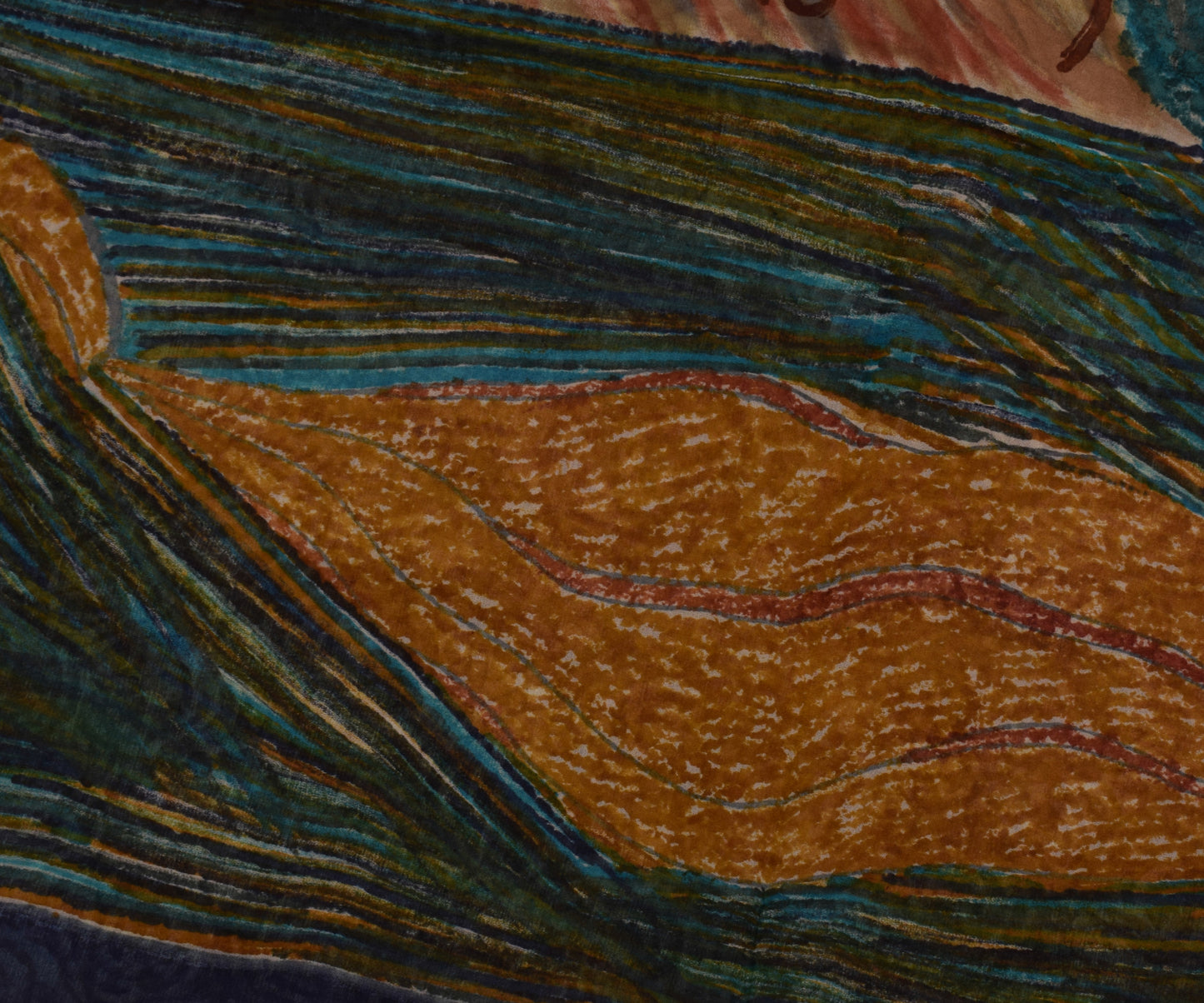 Sushila Vintage Brown Saree 100% Pure Georgette Silk Printed 5 Yard Craft Fabric