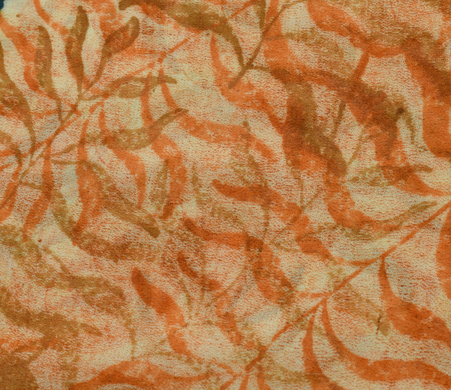 Sushila Vintage  Saree 100% Pure Georgette Silk hand Block Printed Craft Fabric