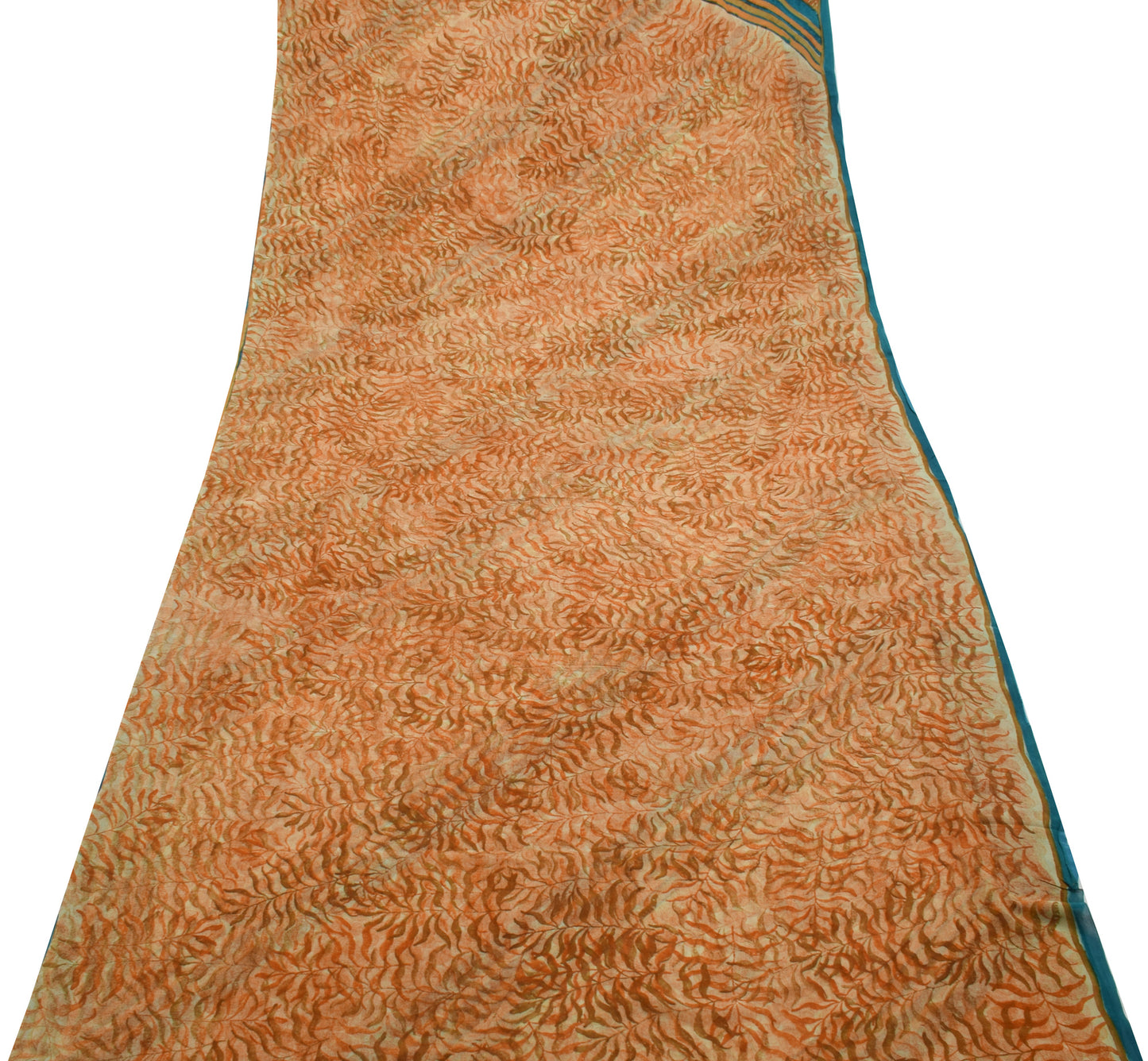 Sushila Vintage  Saree 100% Pure Georgette Silk hand Block Printed Craft Fabric