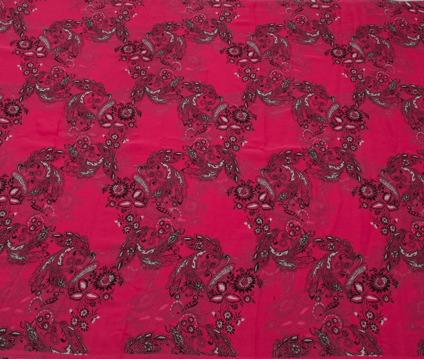 Sushila Vintage Pink Saree 100% Pure Georgette Silk Printed Floral Craft Fabric