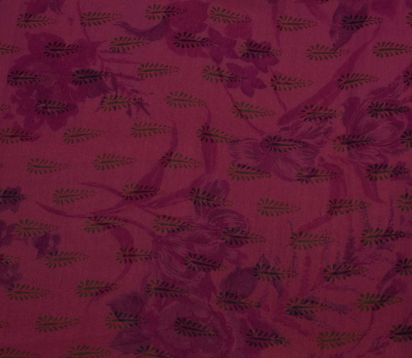 Sushila Vintage Cream Saree 100% Pure Georgette Silk Printed Floral Craft Fabric