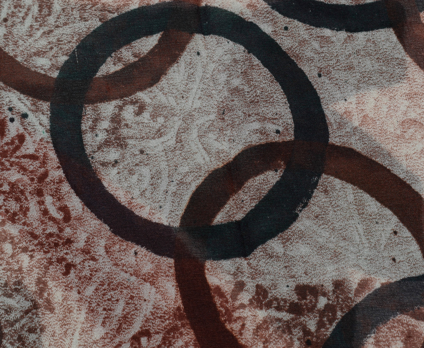 Sushila Vintage Indian Saree Pure Georgette Silk Printed 5 Yard Craft Fabric