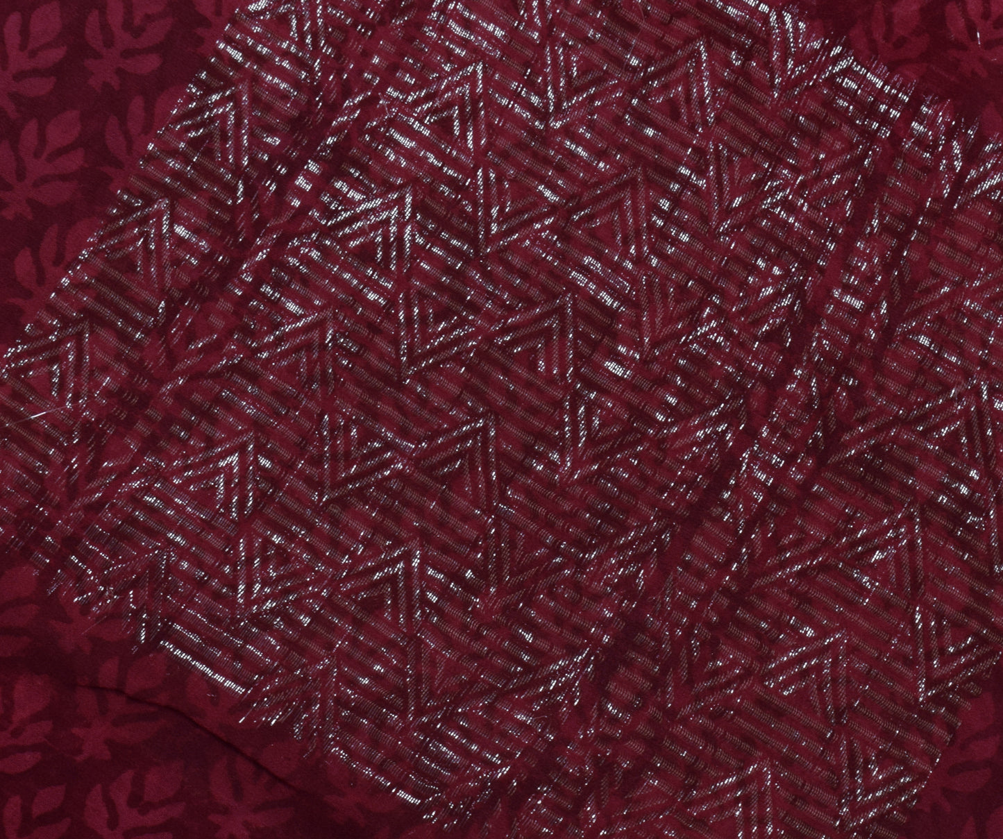 Sushila Vintage Indian Saree Pure Georgette Silk Printed Floral Craft Fabric