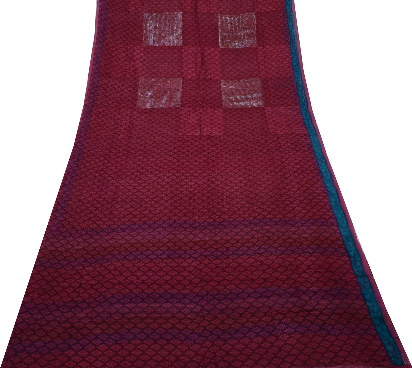 Sushila Vintage Indian Saree Pure Georgette Silk Printed Floral Craft Fabric
